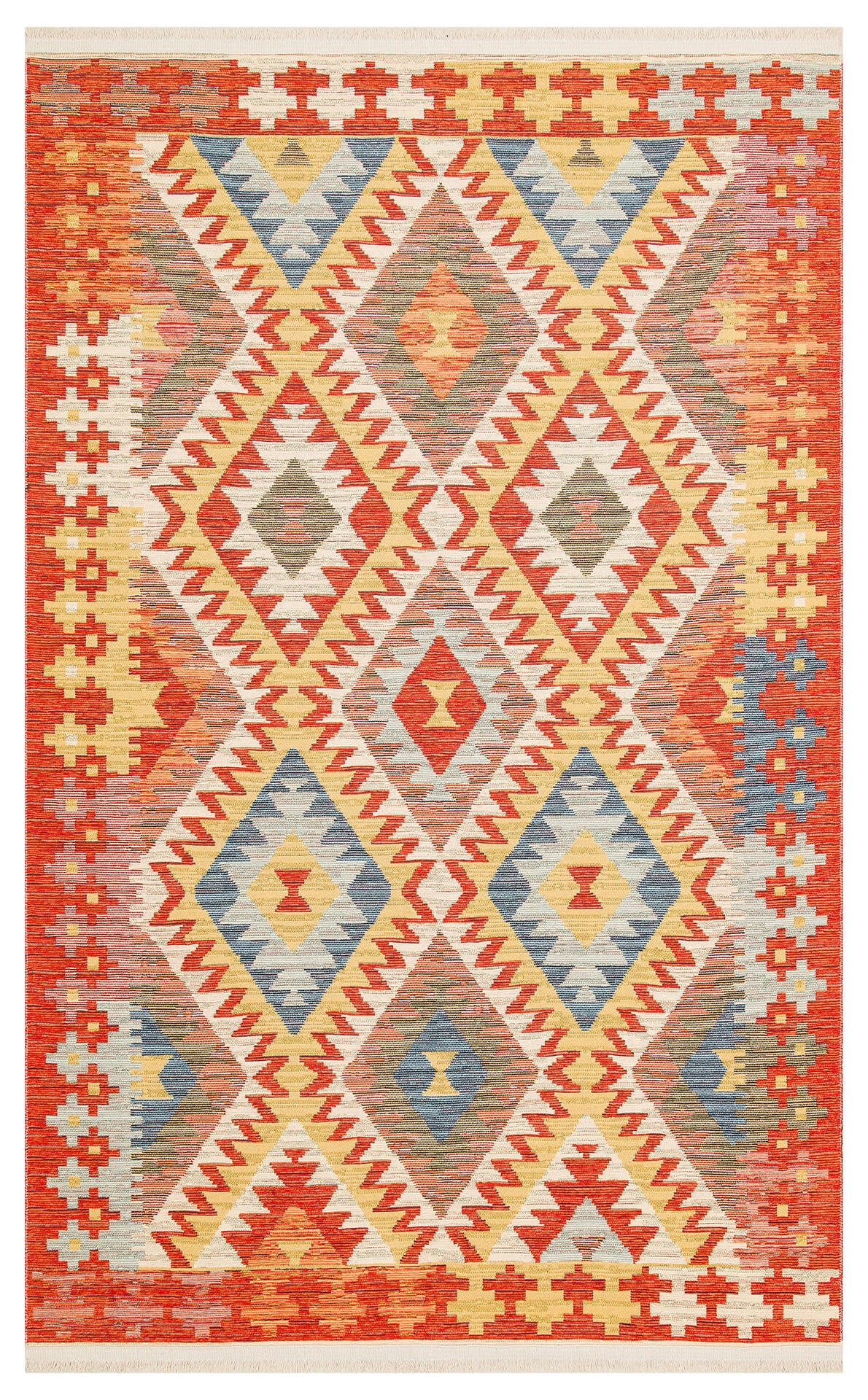 Nomad NMD 09 Çok Renkli - Çift Taraflı Yıkanabilir Kilim | Otantik Kilim